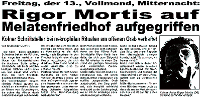 Zeitungsmeldung